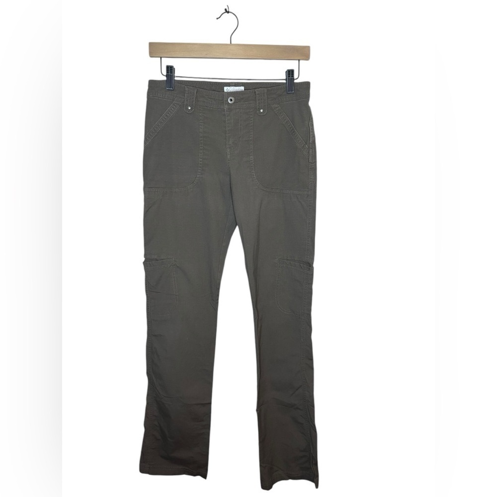 Columbia Straight Leg Hiking Cargo Pants Size 2L Green